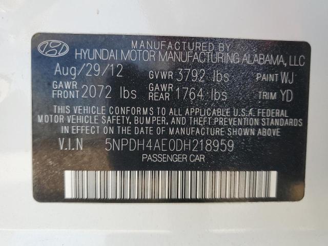 VIN 5NPDH4AE0DH218959 2013 HYUNDAI ELANTRA no.12