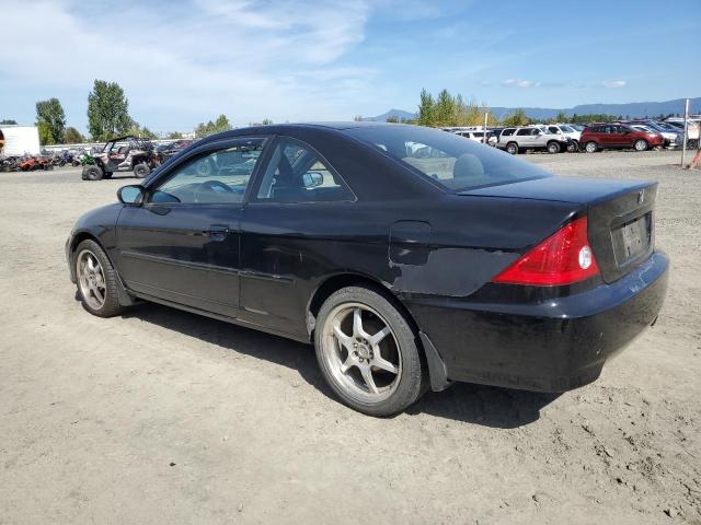 HONDA CIVIC LX 2005 black coupe gas 1HGEM22505L010307 photo #3