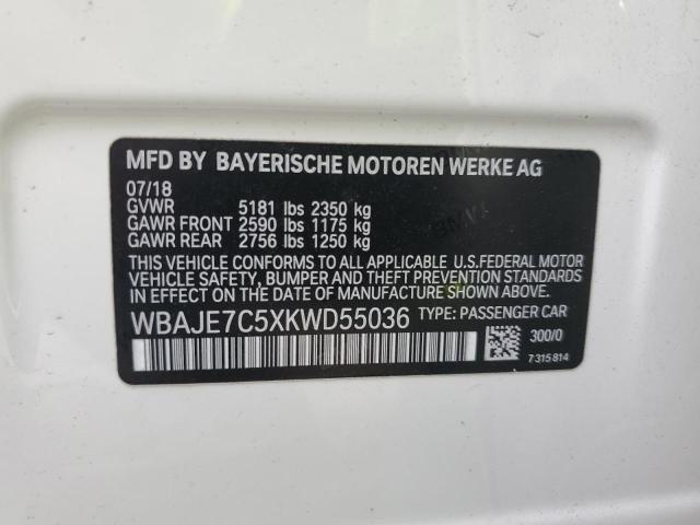 VIN WBAJE7C5XKWD55036 2019 BMW 5 Series, 540 XI no.13