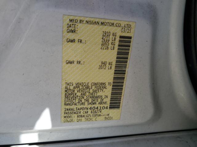 VIN 1N4AL3AP0FN404104 2015 NISSAN ALTIMA no.12