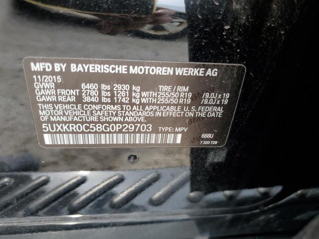 2016 BMW X5 XDRIVE3 - 5UXKR0C58G0P29703