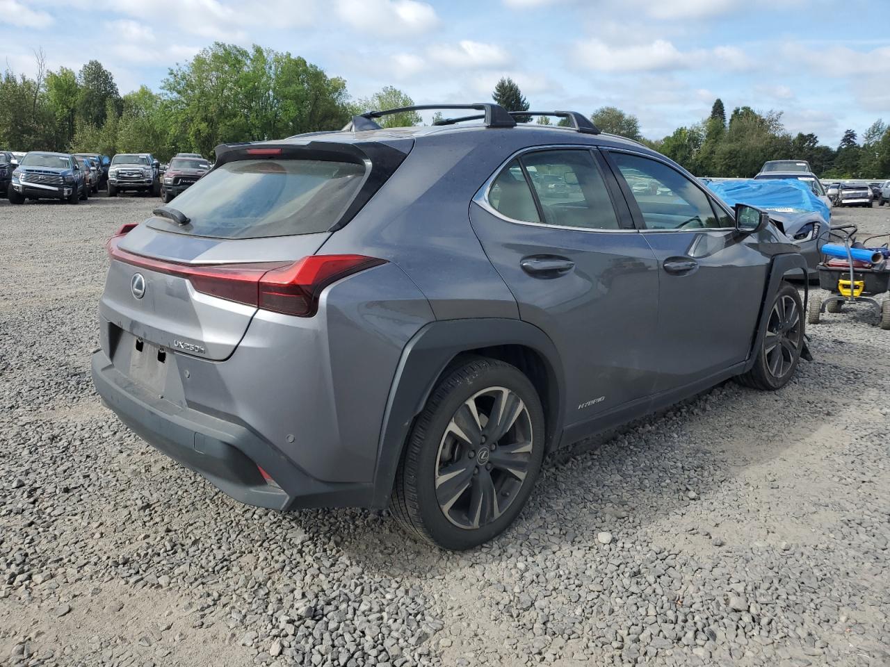 LEXUS UX 250H 2021 gray  hybrid engine JTHP9JBH4M2053919 photo #4