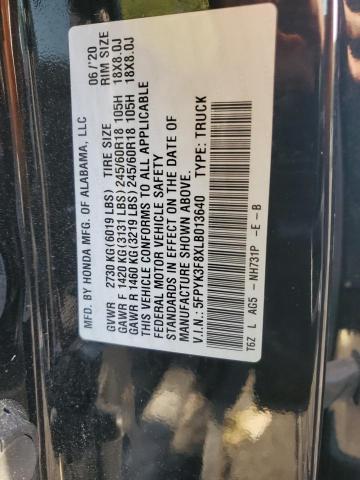 2020 HONDA RIDGELINE - 5FPYK3F8XLB013640
