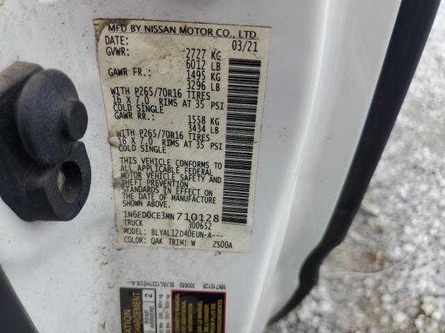 2021 NISSAN FRONTIER S - 1N6ED0CE3MN710128