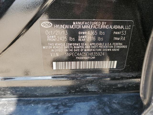 VIN 5NPEC4AC5EH835924 2014 Hyundai Sonata, SE no.12