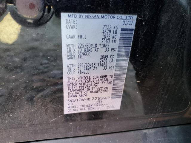 2017 NISSAN ROGUE SV - 5N1AT2MV4HC778742