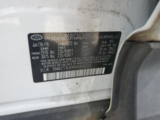 2017 HYUNDAI SANTA FE S - 5NMZT3LB4HH004223