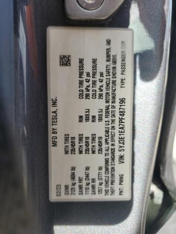 2023 TESLA MODEL 3 - 5YJ3E1EA7PF487196