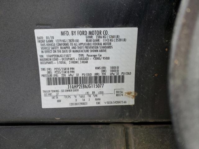 2018 FORD TAURUS SEL - 1FAHP2E86JG115077
