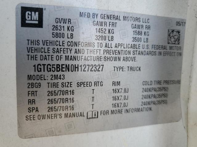 2017 GMC CANYON - 1GTG5BEN0H1272327