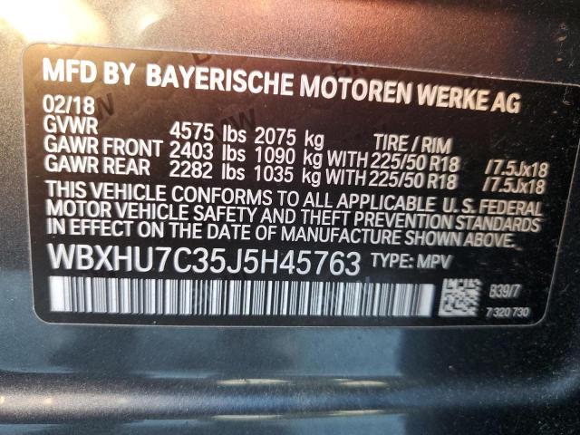 VIN WBXHU7C35J5H45763 2018 BMW X1, Sdrive28I no.12