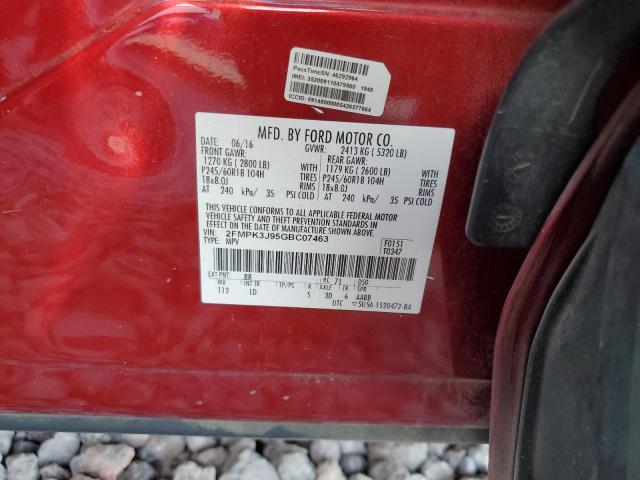 VIN 2FMPK3J95GBC07463 2016 Ford Edge, Sel no.12