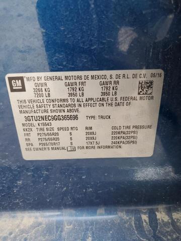 2016 GMC SIERRA K15 - 3GTU2NEC9GG365696