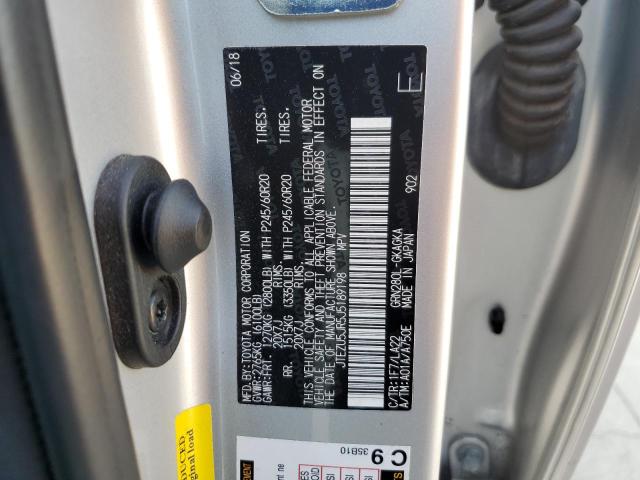 2018 TOYOTA 4RUNNER SR - JTEZU5JR5J5189198