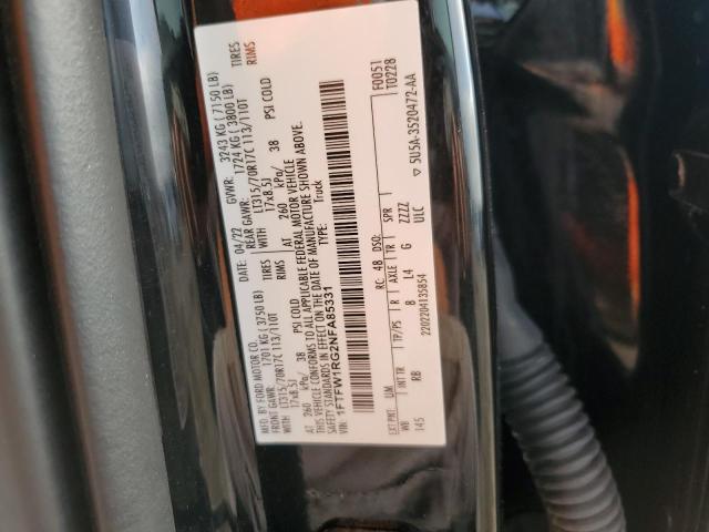 2022 FORD F150 RAPTO - 1FTFW1RG2NFA85331