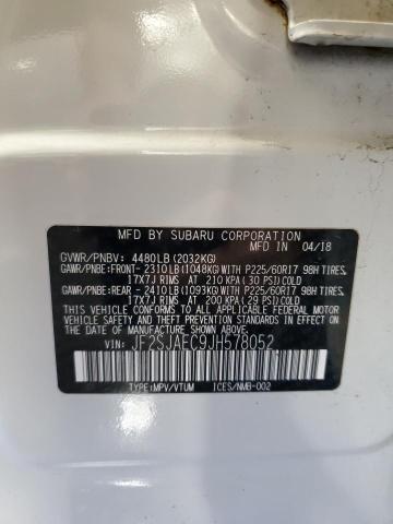2018 SUBARU FORESTER 2 - JF2SJAEC9JH578052