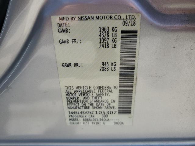 2019 NISSAN ALTIMA S - 1N4BL4BV2KC105307