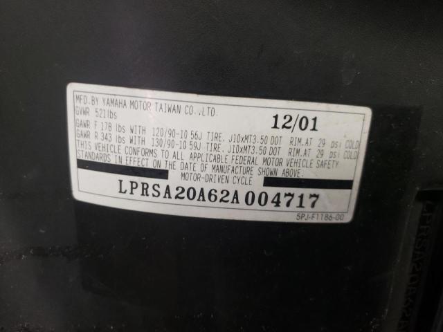 2002 YAMAHA YW50 AP ZU LPRSA20A62A004717