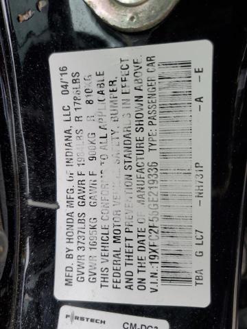 2016 HONDA CIVIC LX - 19XFC2F56GE219336