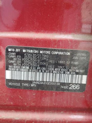 2016 MITSUBISHI OUTLANDER - JA4AD3A31GZ055138