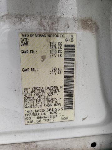 2016 NISSAN ALTIMA 2.5 - 1N4AL3AP7GN360555