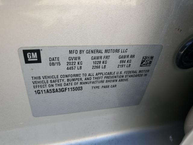 2016 CHEVROLET MALIBU LIM - 1G11A5SA3GF115003