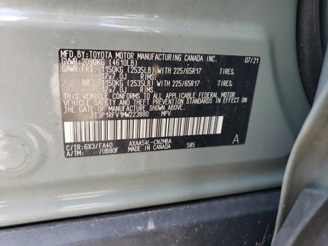 VIN 2T3P1RFV1MW223880 2021 Toyota RAV4, Xle no.13