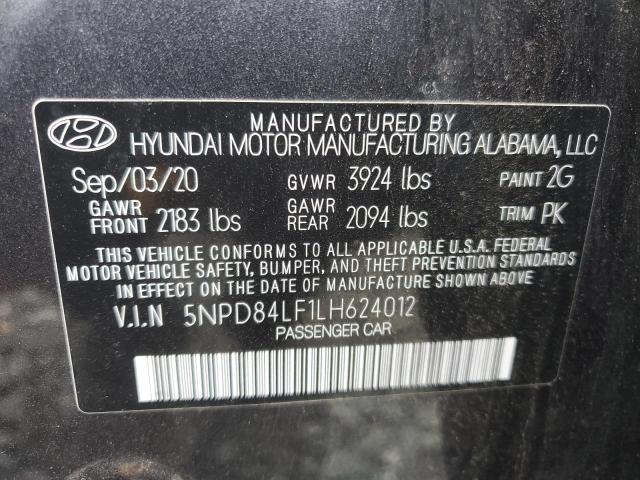 VIN 5NPD84LF1LH624012 2020 Hyundai Elantra, Sel no.12