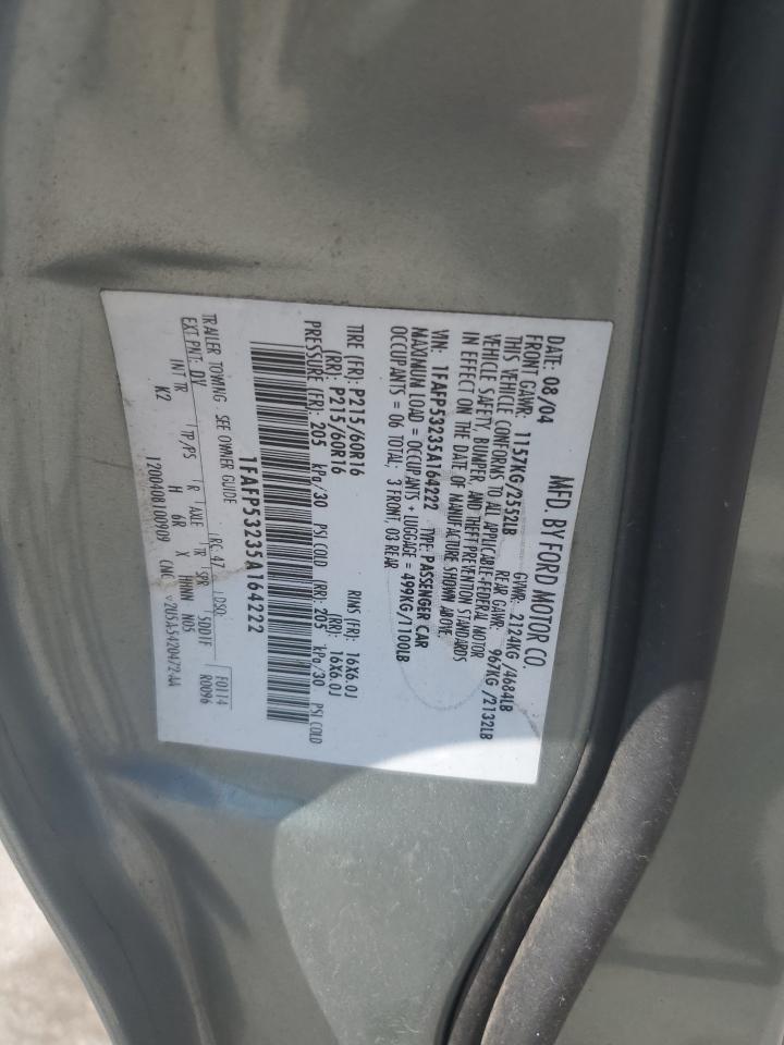 Lot #2835845800 2005 FORD TAURUS SE