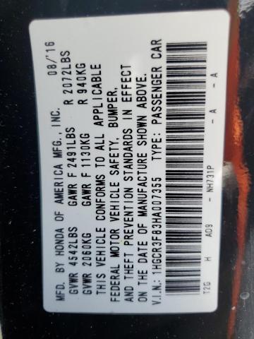2017 HONDA ACCORD EXL - 1HGCR3F83HA007355