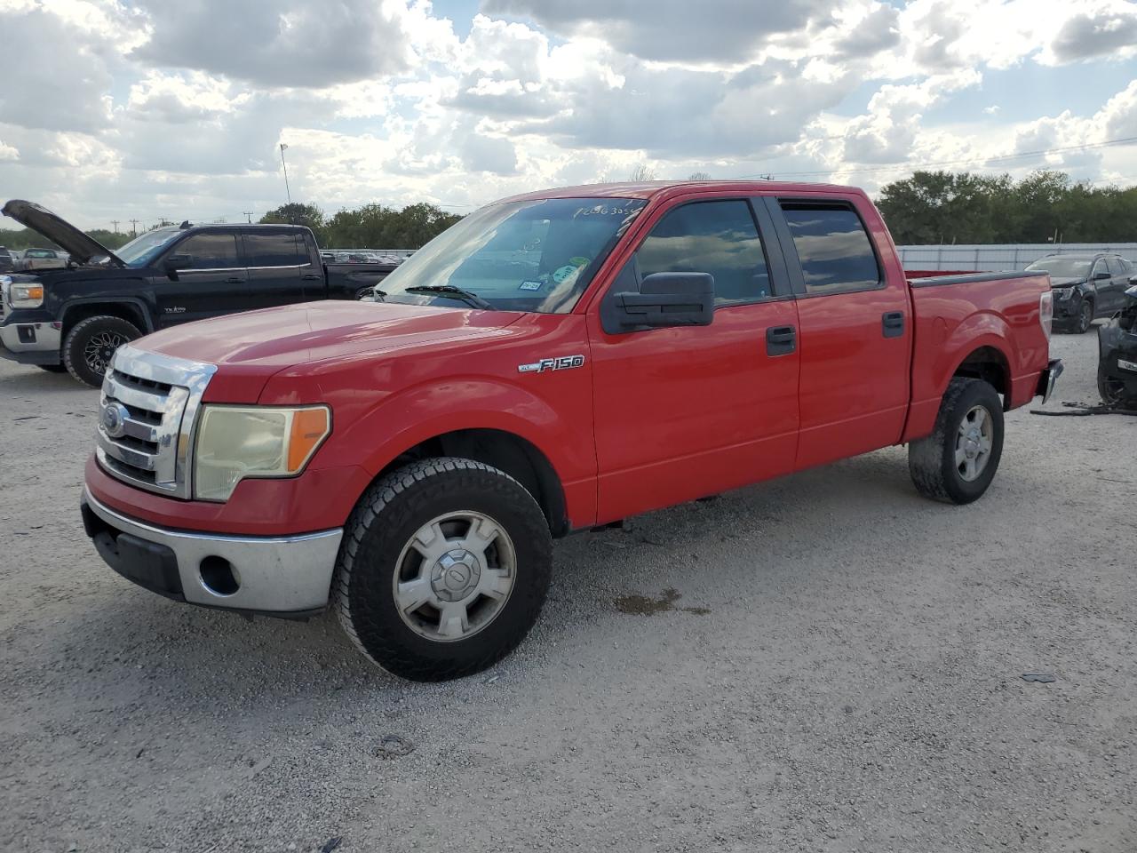 FORD F150 SUPER 2010 red crew pic gas 1FTEW1C86AFA78762 photo #1