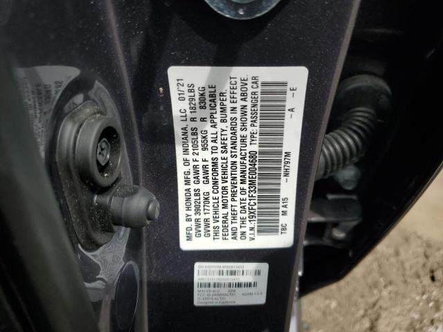 2021 HONDA CIVIC EX - 19XFC1F33ME004680