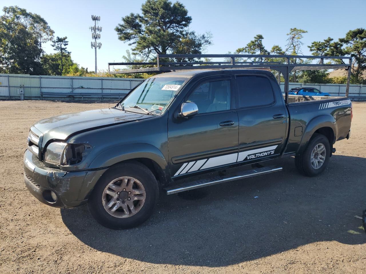 TOYOTA TUNDRA DOU 2006 green crew pic gas 5TBDT44166S530314 photo #1