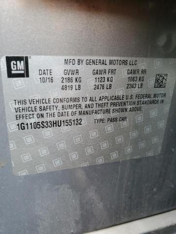 2017 CHEVROLET IMPALA LT - 1G1105S33HU155132