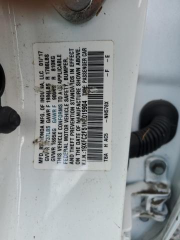 2017 HONDA CIVIC LX - 19XFC2F51HE019904