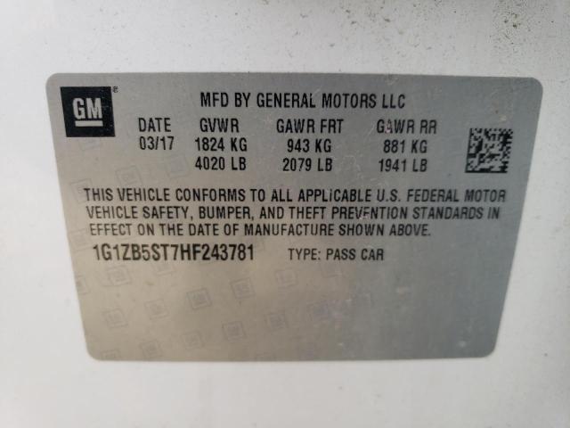 2017 CHEVROLET MALIBU LS - 1G1ZB5ST7HF243781
