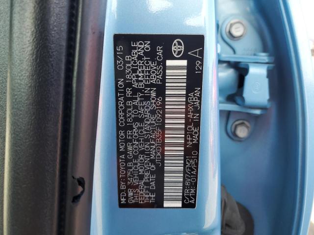 VIN JTDKDTB35F1092196 2015 Toyota Prius no.13