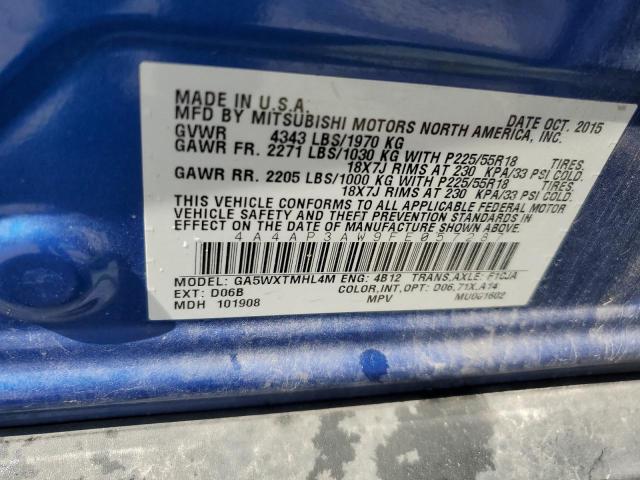2015 MITSUBISHI OUTLANDER - 4A4AP3AW9FE057287