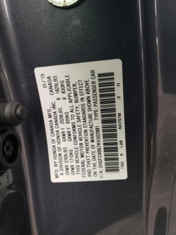 2019 HONDA CIVIC LX - 2HGFC4B67KH302881