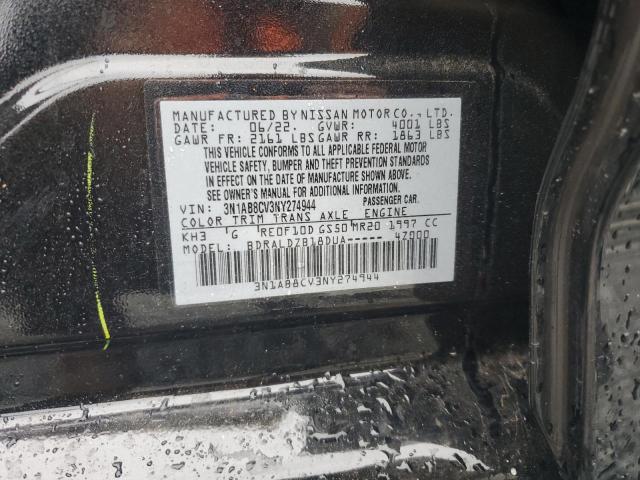 2022 NISSAN SENTRA SV - 3N1AB8CV3NY274944
