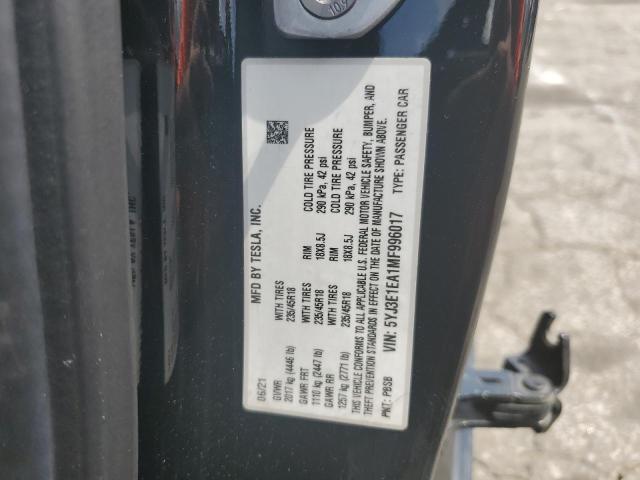 2021 TESLA MODEL 3 - 5YJ3E1EA1MF996017