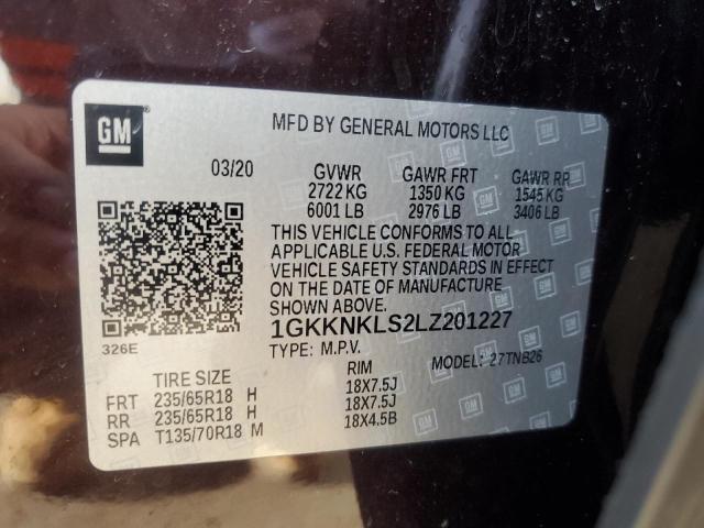 VIN 1GKKNKLS2LZ201227 2020 GMC Acadia, Sle no.13