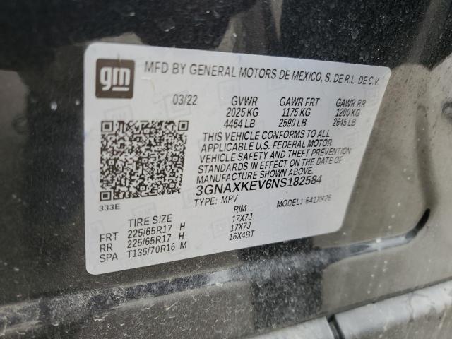 2022 CHEVROLET EQUINOX LT - 3GNAXKEV6NS182584