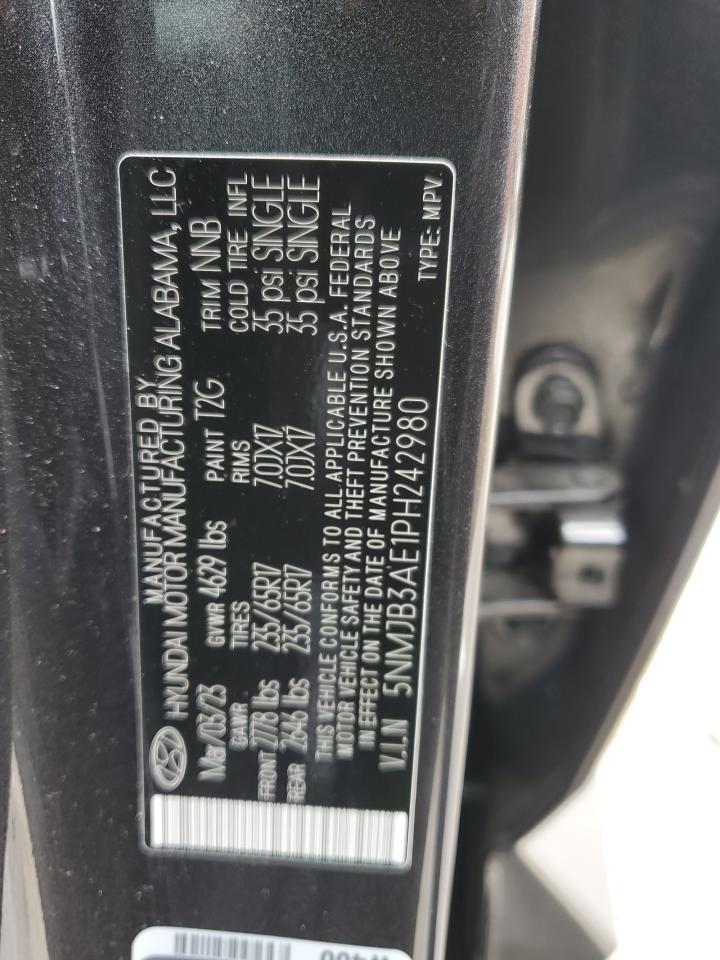 2023 HYUNDAI TUCSON SEL 2.5L 4 , VIN: 5NMJB3AE1PH242980