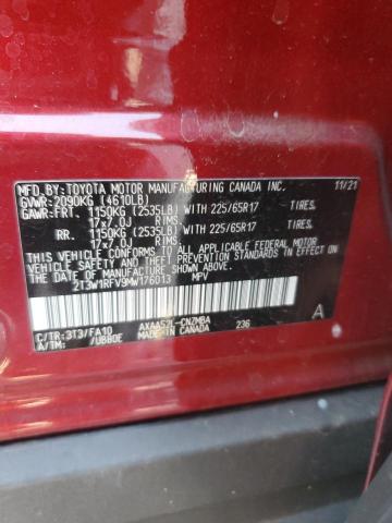 VIN 2T3W1RFV9MW176013 2021 Toyota RAV4, Xle no.12