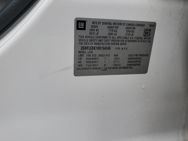 2017 CHEVROLET EQUINOX LS - 2GNFLEEK1H6194346