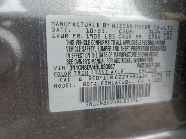 2024 NISSAN VERSA S - 3N1CN8DV4RL833967