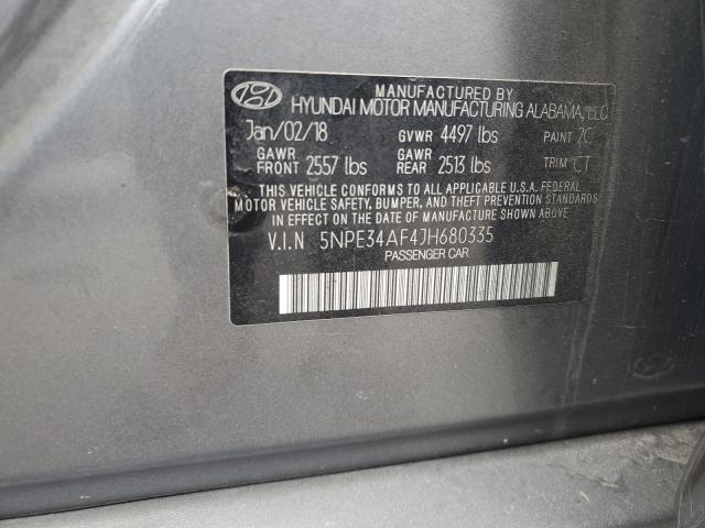 2018 HYUNDAI SONATA SPO - 5NPE34AF4JH680335