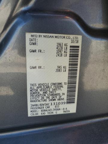 2019 NISSAN ALTIMA SV - 1N4BL4DV5KC131039