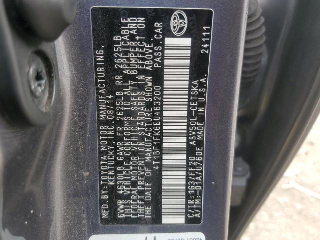 VIN 4T1BF1FK6EU463200 2014 Toyota Camry, L no.12